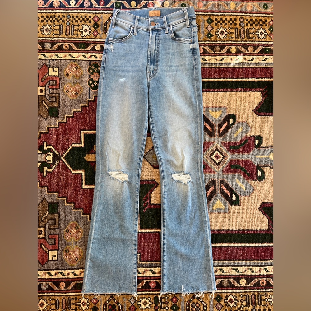 MOTHER The Hustler Ankle Fray Jeans - Thrilling Shots